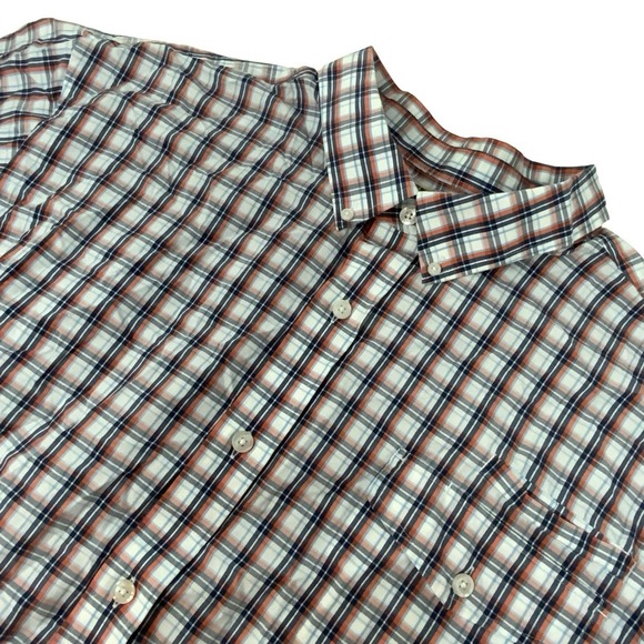 Duluth Pack Other - Duluth Trading Button Down Short Sleeve Shirt Mens 3XL Cotton Blue Plaid Pockets